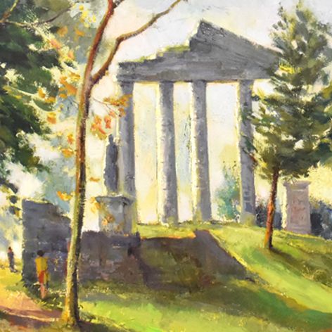 A landscape canvas painting rome painting greek temple painting oil on canvas 20th century.jpg